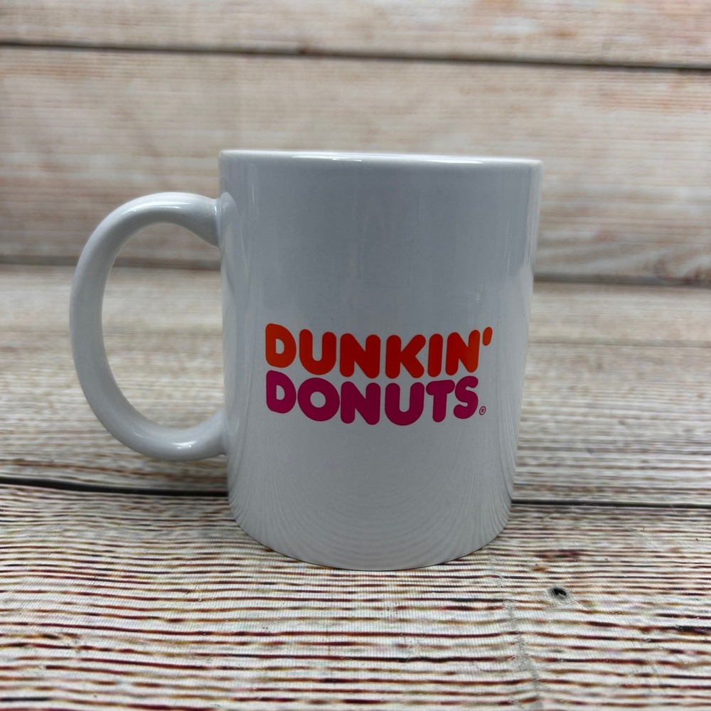 Dunkin Donuts Gift Coffee Mug White Ceramic Logo Cup 12oz